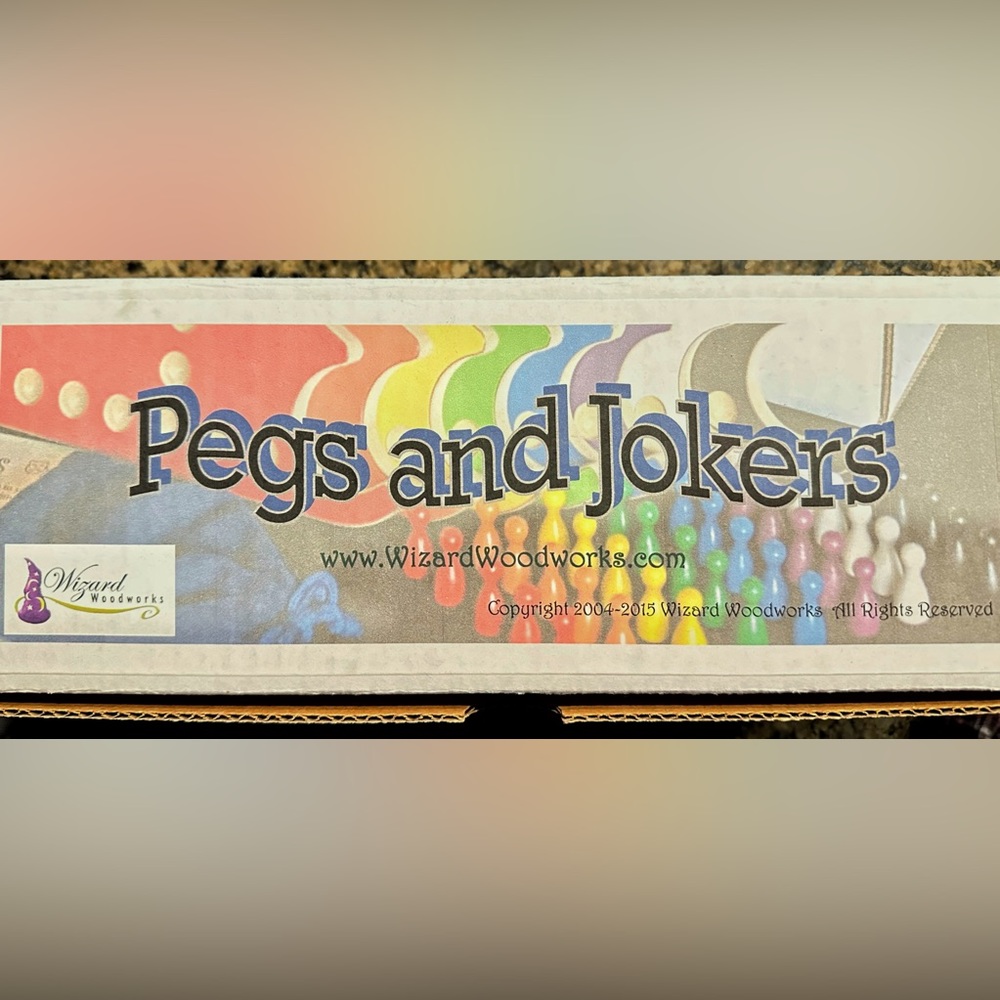 Handcrafted Pegs and Jokers Game for 6 players